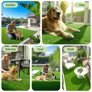 Realistic Deluxe Artificial Grass Synthetic Thick Lawn Turf Carpet
