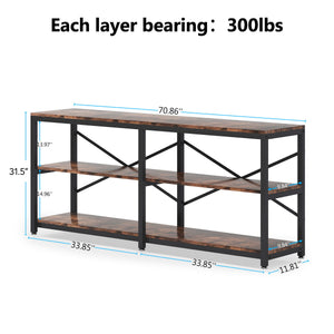 Console Table With X Back Design, Extra Long Storage