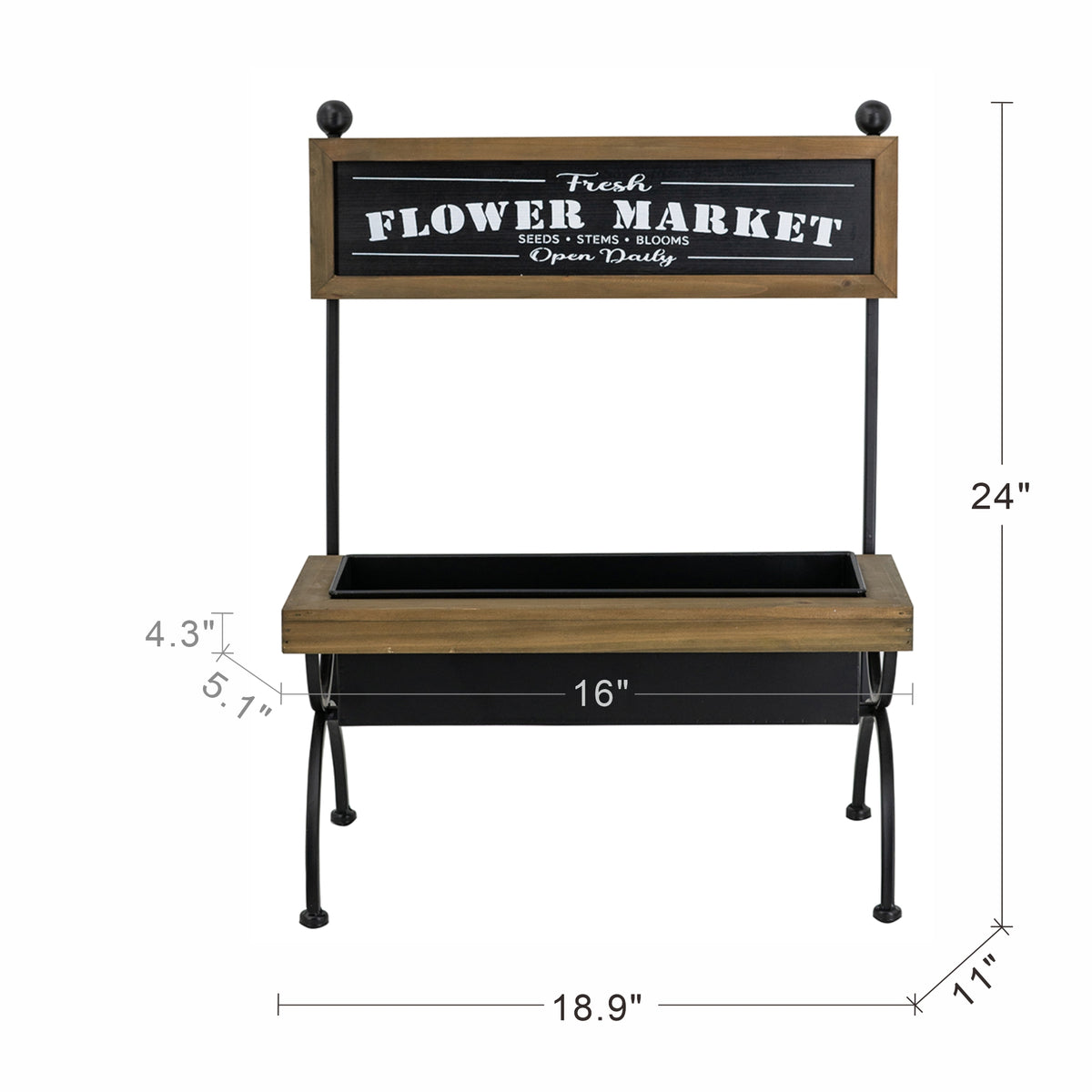 18.9x11x24 Rustic Plant Stand