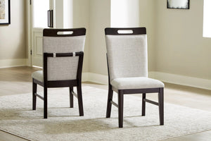 Neymorton - Dining Upholstered Side Chair (Set of 2) - Light Gray / Brown - Best Buy Furniture