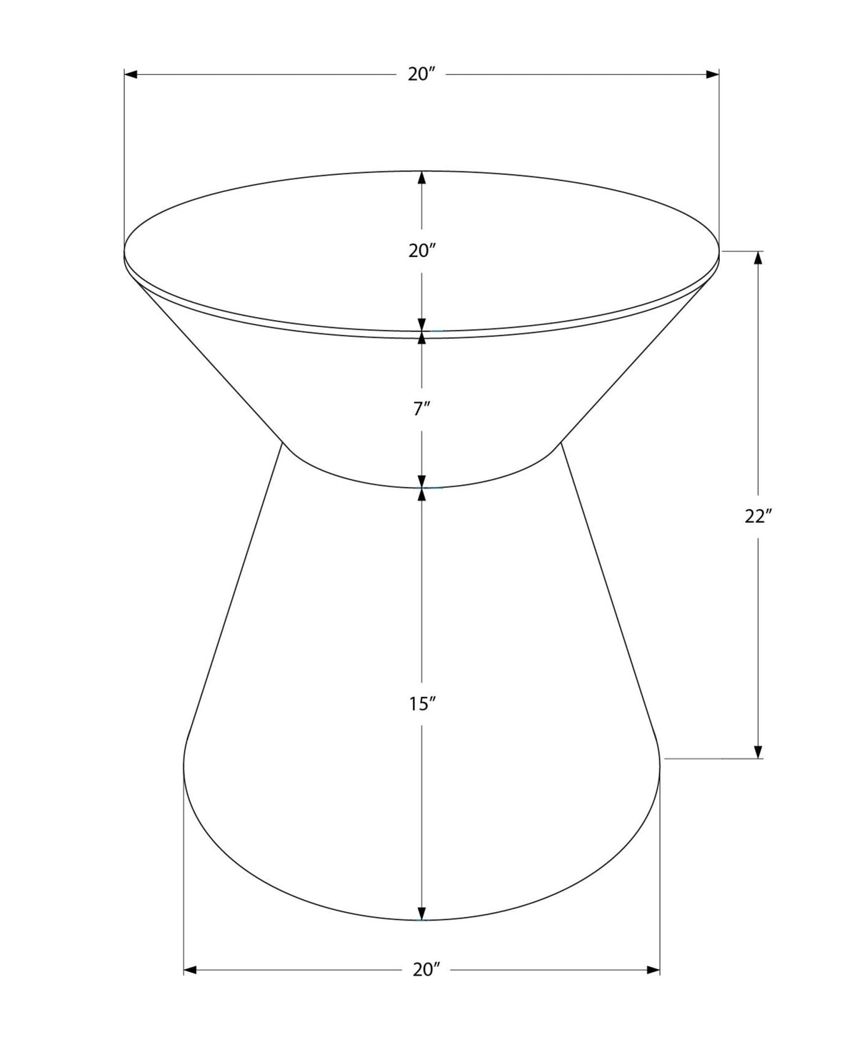 Drum Accent Side Table, Contemporary & Modern Elegant Design - Best Buy Furniture