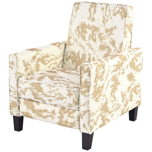 Push Back Upholstered Recliner Armchair