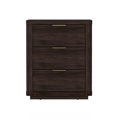 Evelyn - Nightstand With 3 Drawers, Smooth Rounded Edges