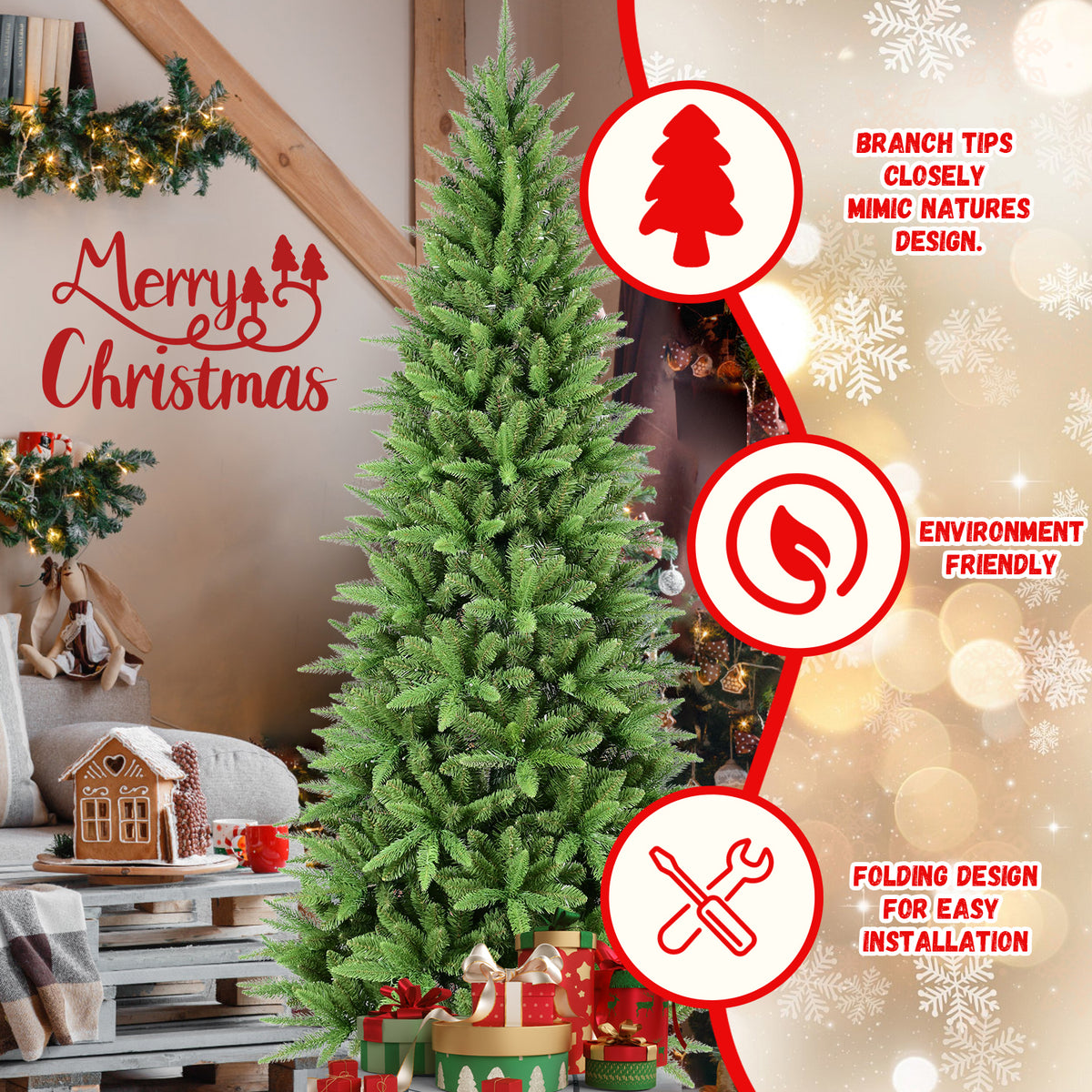 4FT Slim Christmas Tree
