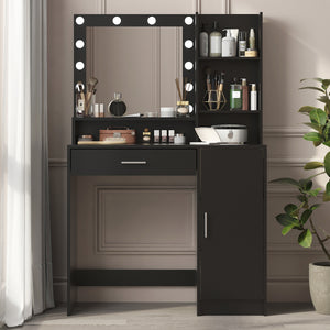 Vanity Desk with Mirror & Light