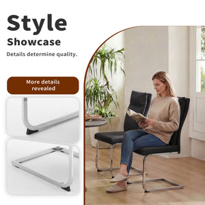 Modern Dining Chair SetWith Soft Cushion Backrest (2 Pieces)