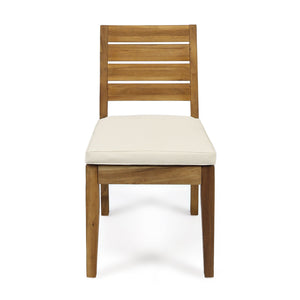 Outdoor Armless Dining Chair With Cushions