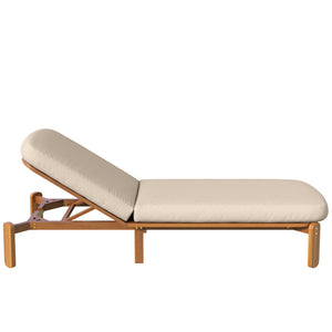 Outdoor Chaise Lounge With Adjustable Backrest