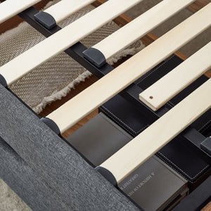 Daybed With Trundle And Storage Drawers, Flat Arms With Pocket