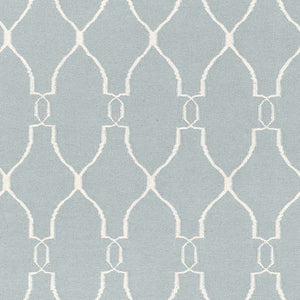 Baconton Blue/Beige Trellis Wool Rug - Clearance