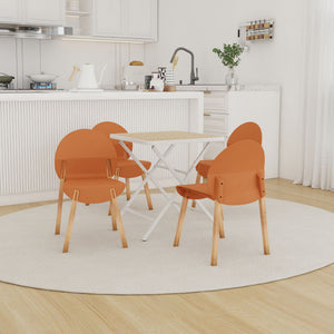 4 Piece Set Of Single Chairs With A Folding Square Table