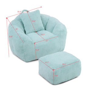 Giant Bean Bag Chair with Footstool