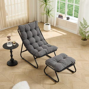 Patio Outdoor Lounge Chair with Ottoman