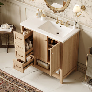 36" Bathroom Vanity with Sink Top