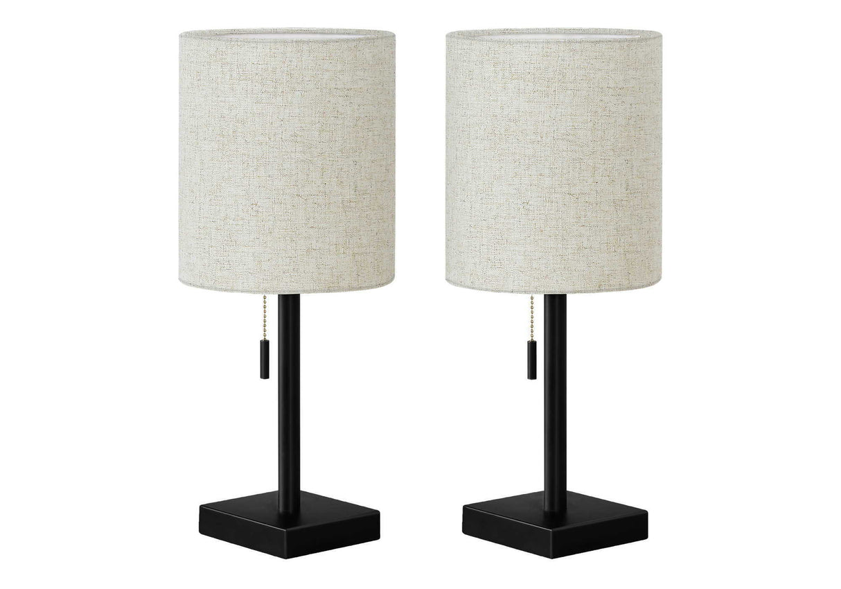 Lighting, Table Lamp, USB Port Included, Nickel, Contemporary (Set of 2) - Best Buy Furniture