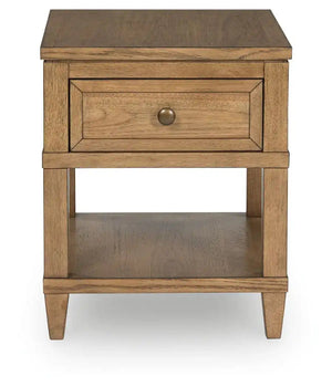 Sharlance - Rectangular End Table - Light Brown - Best Buy Furniture