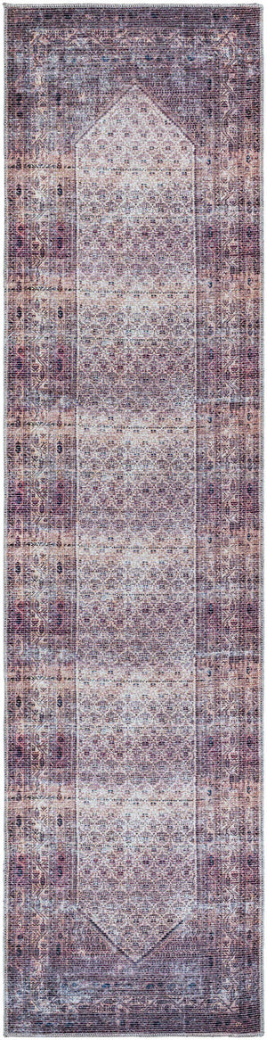 Dusty Pink Bagacay Distressed Washable Area Rug - Clearance