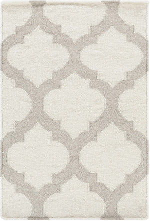 Banks Ivory/Gray Trellis Wool Rug - Clearance