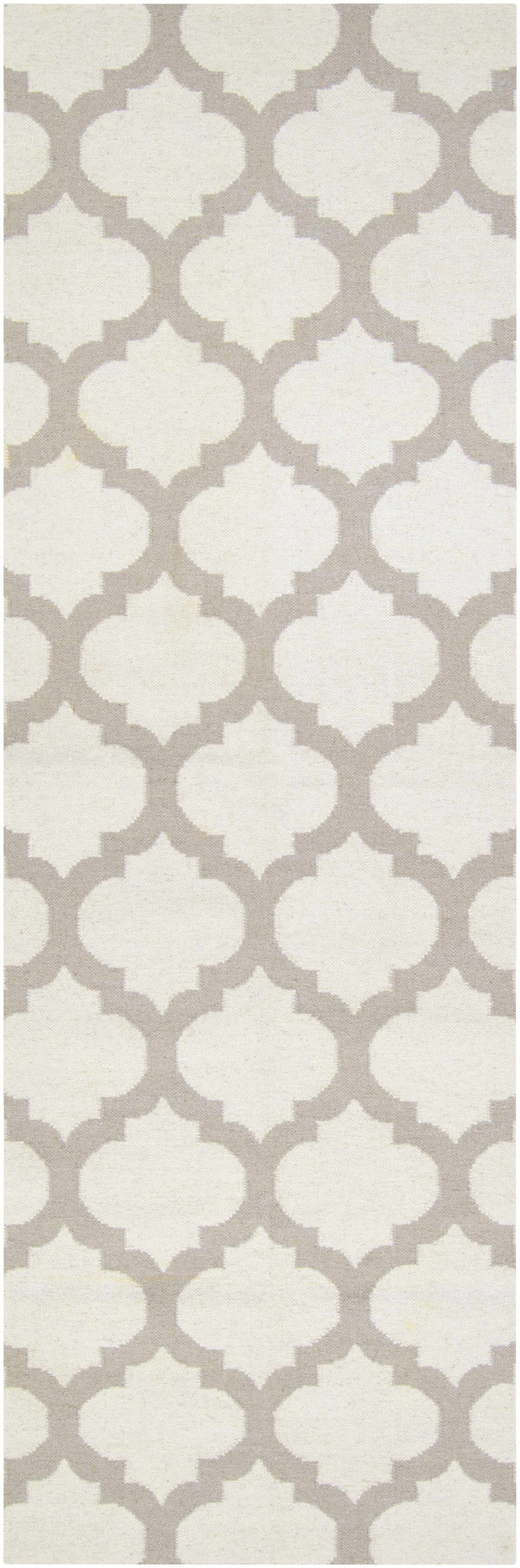 Banks Ivory/Gray Trellis Wool Rug - Clearance