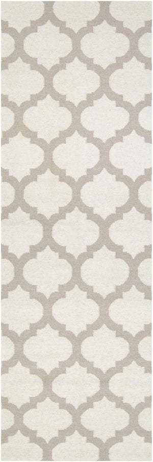 Banks Ivory/Gray Trellis Wool Rug - Clearance