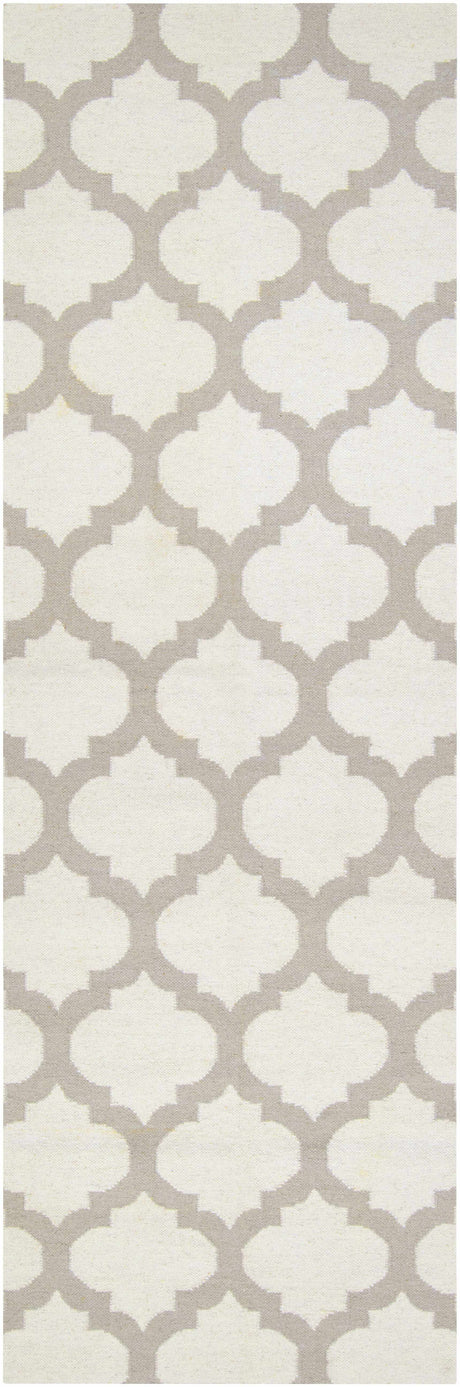 Banks Ivory/Gray Trellis Wool Rug - Clearance