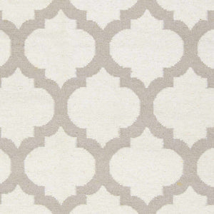 Banks Ivory/Gray Trellis Wool Rug - Clearance