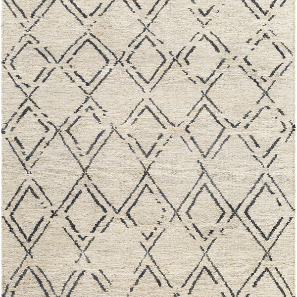 Barlig Beige Trellis Jute Carpet - Clearance