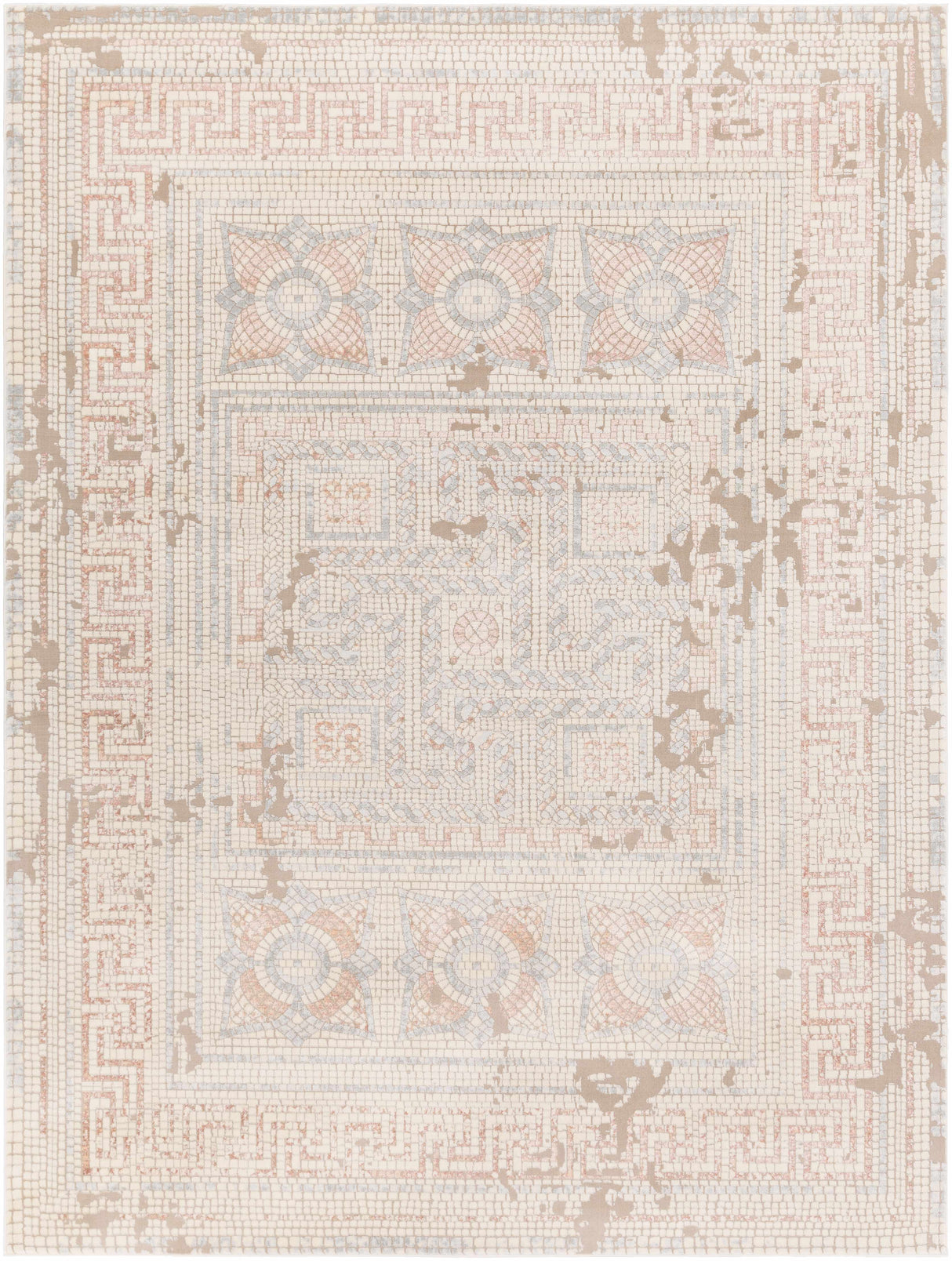 Terlingua Blush Greek Mosaic Carpet - Clearance
