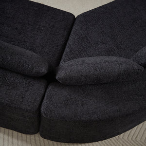 V-Shaped Modular Sofa Set in Chenille Fabric