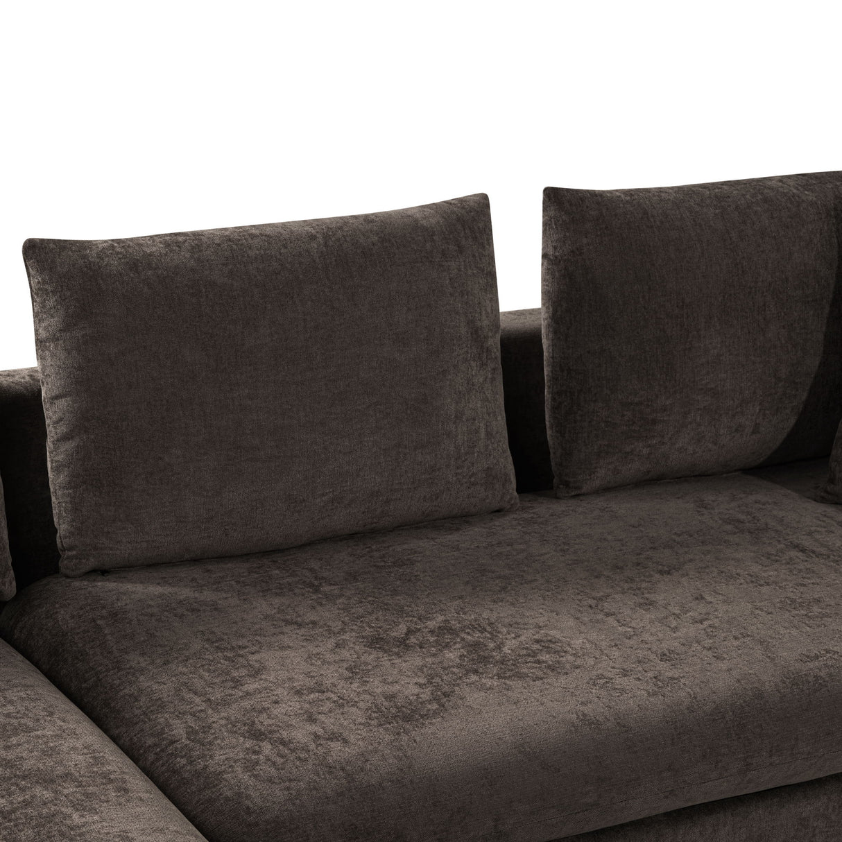 Modern L Shaped Sectional Sofa With Upholstery And Wooden Storage