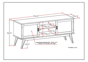 Draper - Handcrafted Mid Century Low TV Media Stand