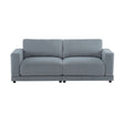 Modern Square Arm Sofa With Soft Fabric Upholstery, Deep Cushions - Best Buy Furniture