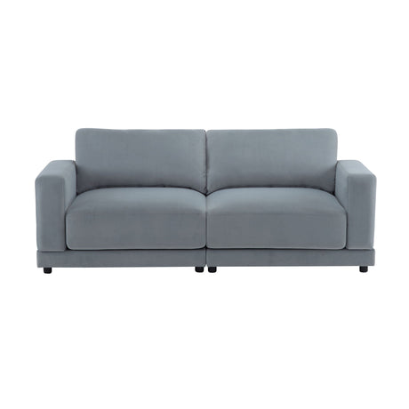 Modern Square Arm Sofa With Soft Fabric Upholstery, Deep Cushions - Best Buy Furniture