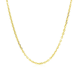 18k Yellow Gold Diamond Cut Cable Link Chain (1.40 mm)