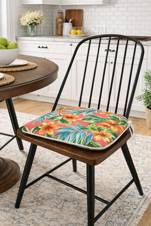 Outdoor Patio Chair Cushions Set of 4 - Bright Coral