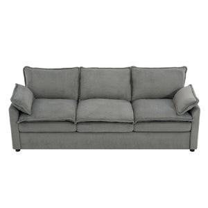 Modern 3 Seater Sofa With Side Storage Pockets For Living Room