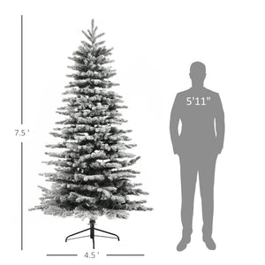 HOMCOM 7.5 ft Pre-Lit Mountain Pine Artificial Christmas Tree