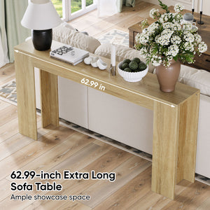 Farmhouse Style Extra Long Walnut Console Table