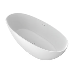 70.87 Inch Freestanding Solid Surface Soaking Bathtub