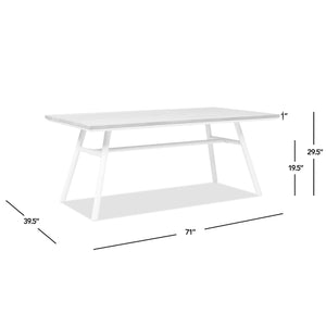Maiden - 6 Seater Patio Dining Table - Natural Teak