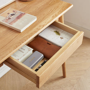 Computer Desk, Study Desk With Drawer Simple Work From Home - Oak Natural