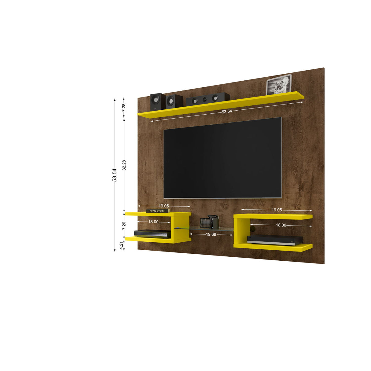 Plaza - TV Panel With Decorative Shelves