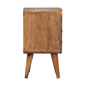 Solid Wood Mini Lille Curved Nightstand