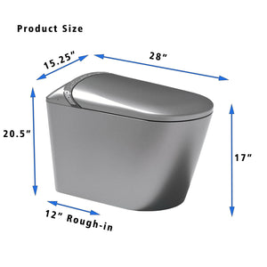 Starry Night Light Smart Toilet with Built-In Bidet