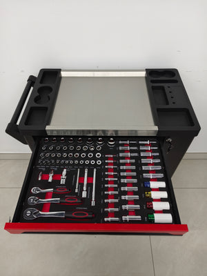 7 Drawer SPCC Rolling Tool Chest with 258-Piece Complete Tool Set
