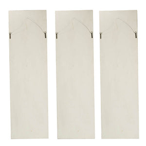 Set Of Large Wooden Rectangle Hanging Panels