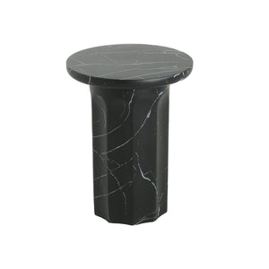 Outdoor Lightweight Concrete BMarble Effect Side Table, Living Room End Table - Black / Marble - Best Buy Furniture