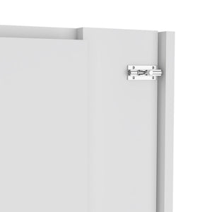 Wall Foldable Table With Multiple Shelves - White