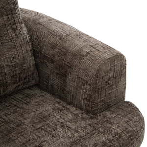 Modern Swivel Barrel Chair With Dual-Layer Cushion