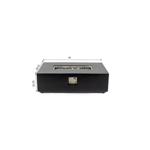 Propane / Natural Gas Fire Pit Table, 50,000 BTU - Charcoal